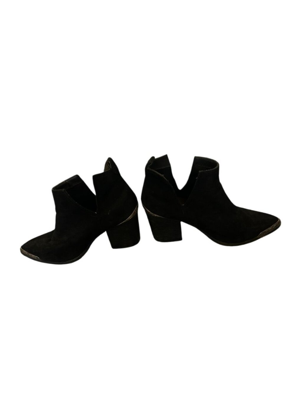 Mossimo Supply Co. Black Ankle Booties with Silver Toe Accent - Picture 7 of 11